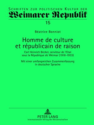 cover image of Homme de culture et républicain de raison